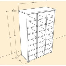 BIA1250P24 Bianka 24 rekeszes tároló