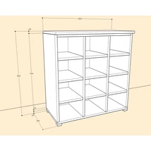 BIA850P12 Bianka 12 rekeszes tároló