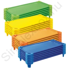 Kép 1/4 - HK120 Színes bölcsődei fektetőágy - színes váz - színes lábak -  mini