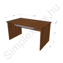 SXP1400L  Simplex Prémium laplábas íróasztal