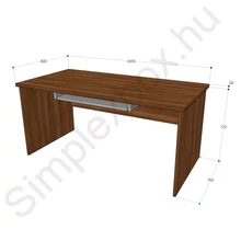 SXP1600L  Simplex Prémium laplábas íróasztal