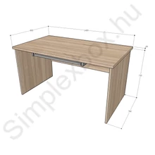 SX1400L  Simplex Standard laplábas íróasztal