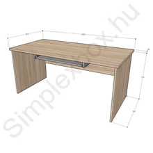 SX1600L  Simplex Standard laplábas íróasztal