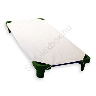 PTX02FP Fehér pamutvászon lepedő fektető ágyra 
